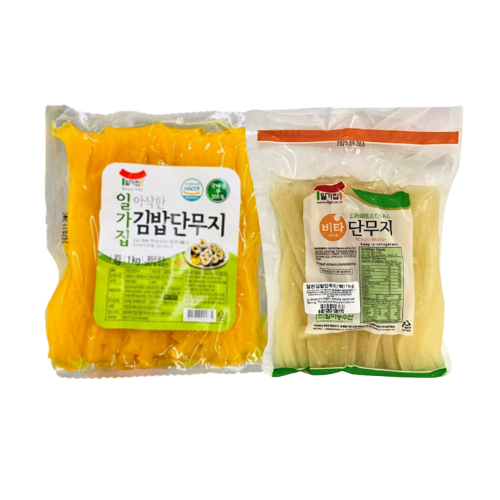 일가집) 알찬 김밥단무지 황/백_ PICKLED RADISH FOR KIMBAB 1KG