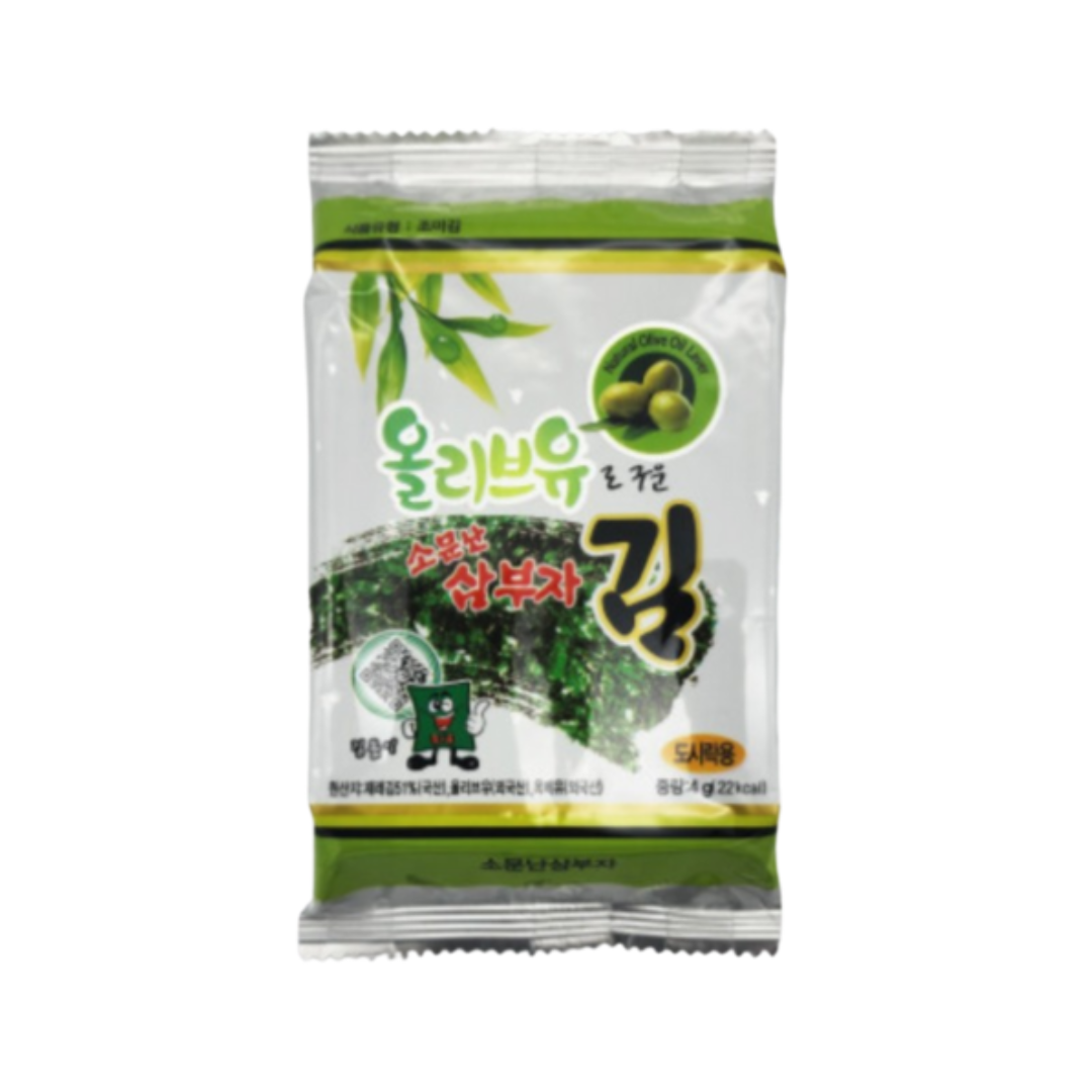 삼부자) 올리브 도시락김 12팩_ OLIVE SEAWEED 12PACK 4.5G*12