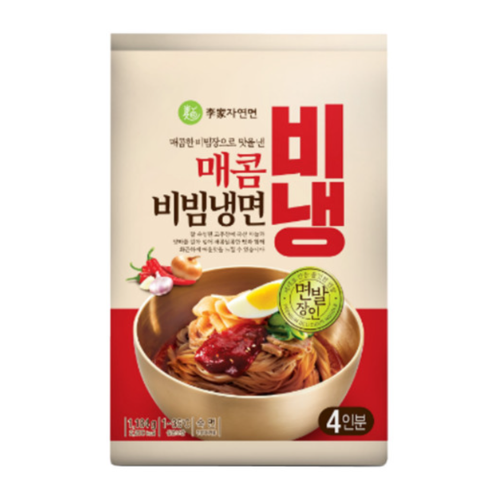 이가자연면) 매콤비빔냉면(4인식)_ COLD NOODLE WITH SPICY SAUCE 1184G
