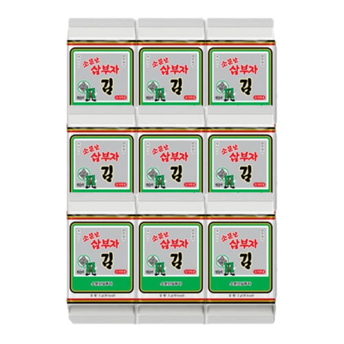 삼부자) 도시락김 9팩_ ROASTED SEAWEED 9PACK 4.5G*9