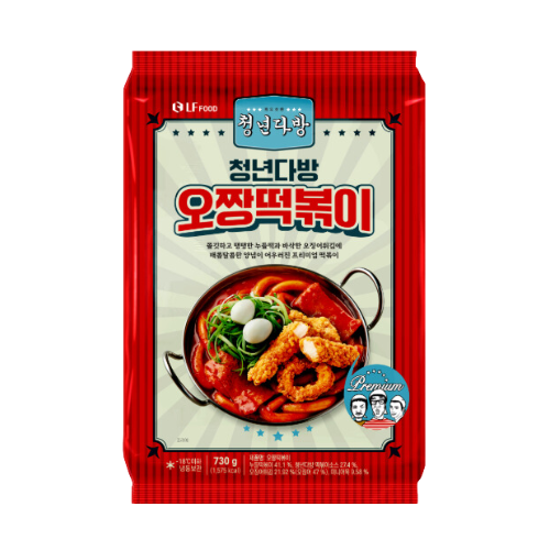 LF) 청년다방오짱떡볶이_ TTEOPPOKKI(RICE CAKE WITH HOT SAUCE) 730G
