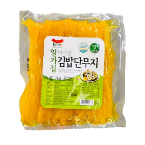 일가집) 알찬 김밥단무지 황/백_ PICKLED RADISH FOR KIMBAB 1KG