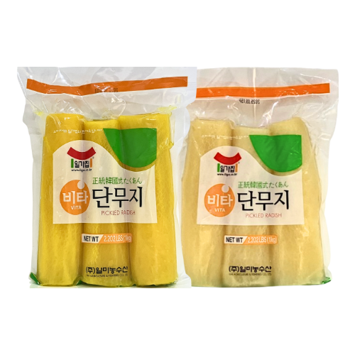 일가집) 단무지 스시용 3입통 황/백 _ PICKLED RADISH FOR SUSHI 1KG-3P