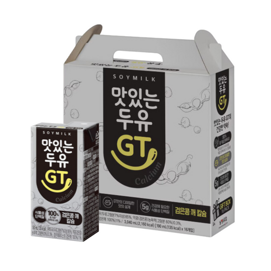 남양) 맛있는두유 GT-팩(깨,칼슘 검은콩)_ GT SOYMILK PACK(BLACK BEAN & SESAME SEED) 190ML*16