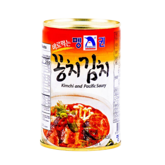 펭귄) 김치꽁치캔_CANNED KIMCHI PIKE MACKEREL