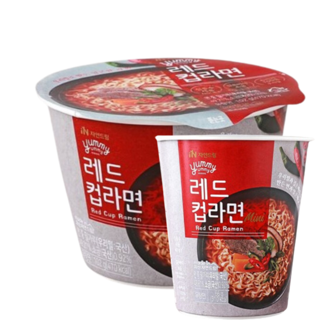 자연드림) 야미야미 레드컵라면(매운맛_ YUMMY RED CUP RAMEN(SPICY) 102G / 66G*6