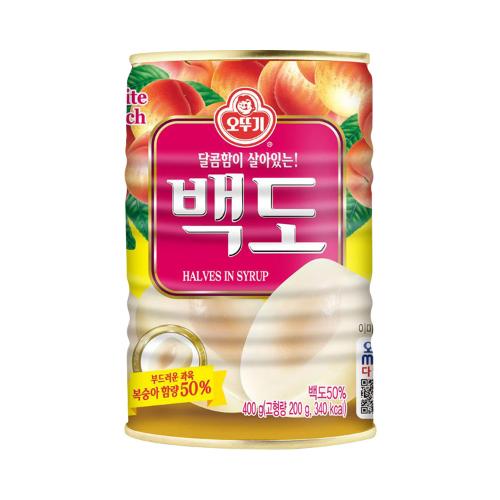 오뚜기) 백도(반절)_CANNED WHITE PEACH (HALF)400G