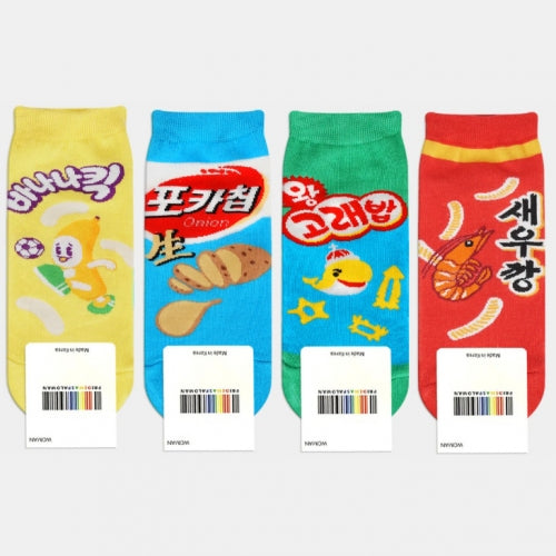 K-푸드 단목양말 시리즈_K-Food Short Socks Series
