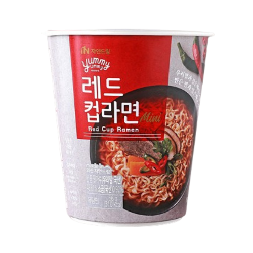 자연드림) 야미야미 레드컵라면(매운맛_ YUMMY RED CUP RAMEN(SPICY) 102G / 66G*6