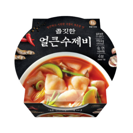 이가자연면) 얼큰수제비(컵)_ HAND-PULLED DOUGH SOUP(SPICY) 193.5G