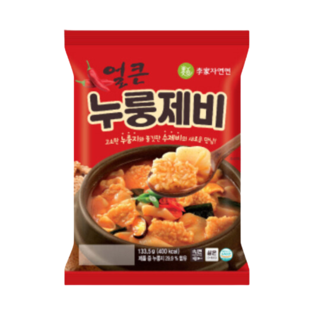 이가자연면) 얼큰누룽제비(봉지)_ SPICY KOREAN PASTA(SUJEBI) WITH CRUST OVERCOOKED RICE 133.5G